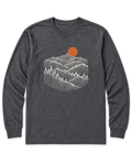 Pine Ridge Moon Long Sleeve Shirt - Dark Heather