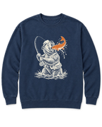 Gone Fishing Grizzly Sweatshirt - True Navy