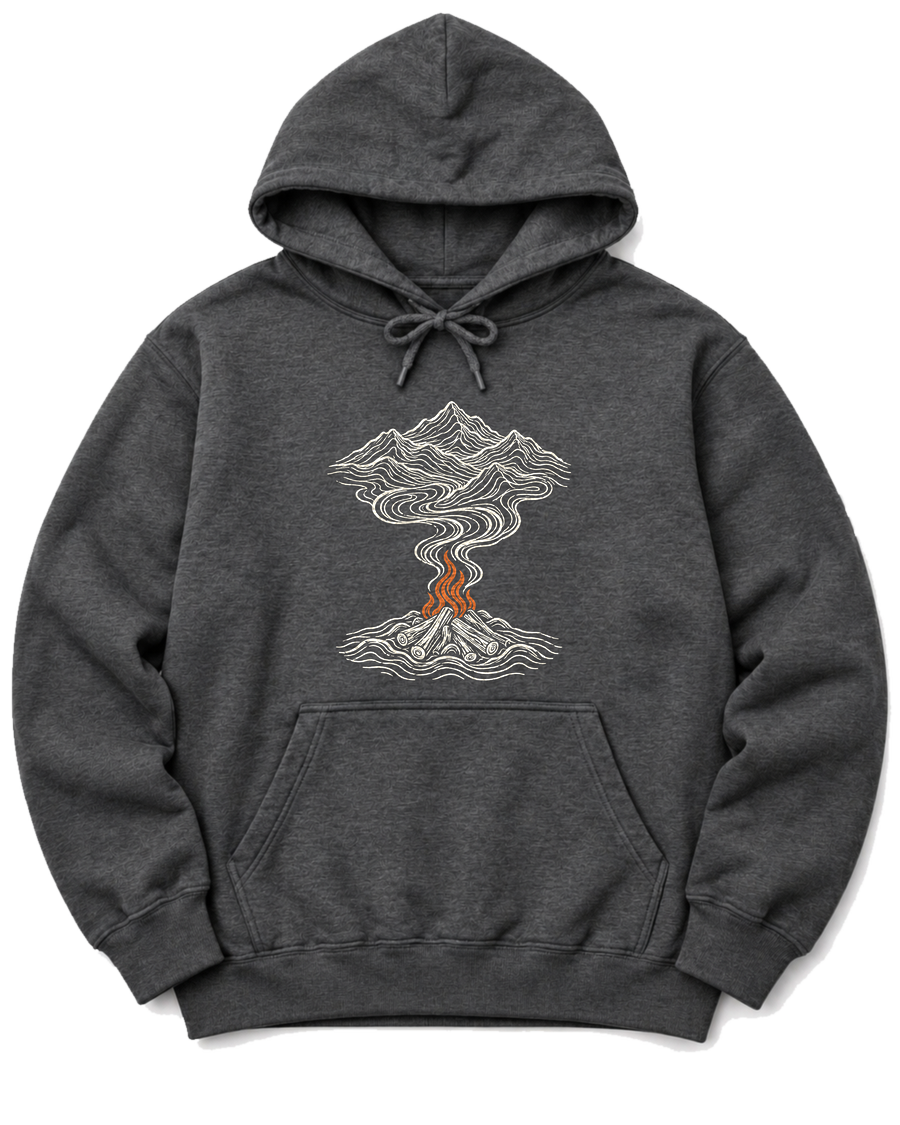 Campfire Smoke Hoodie - Dark Heather