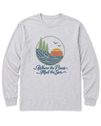 Where the Pines Meet the Sea Long Sleeve Shirt - Ash