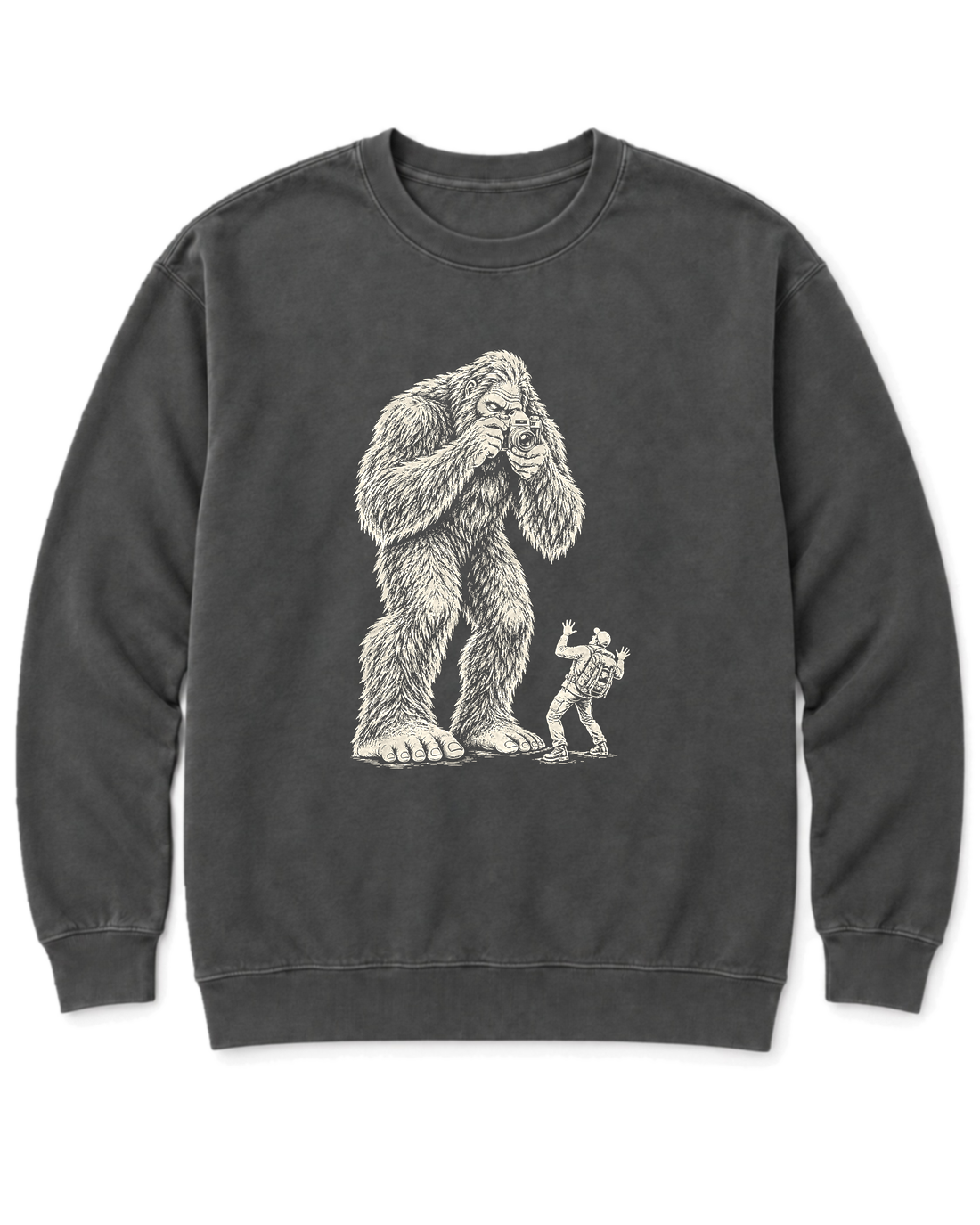 Bigfoot Photographer Sweatshirt - Pepper