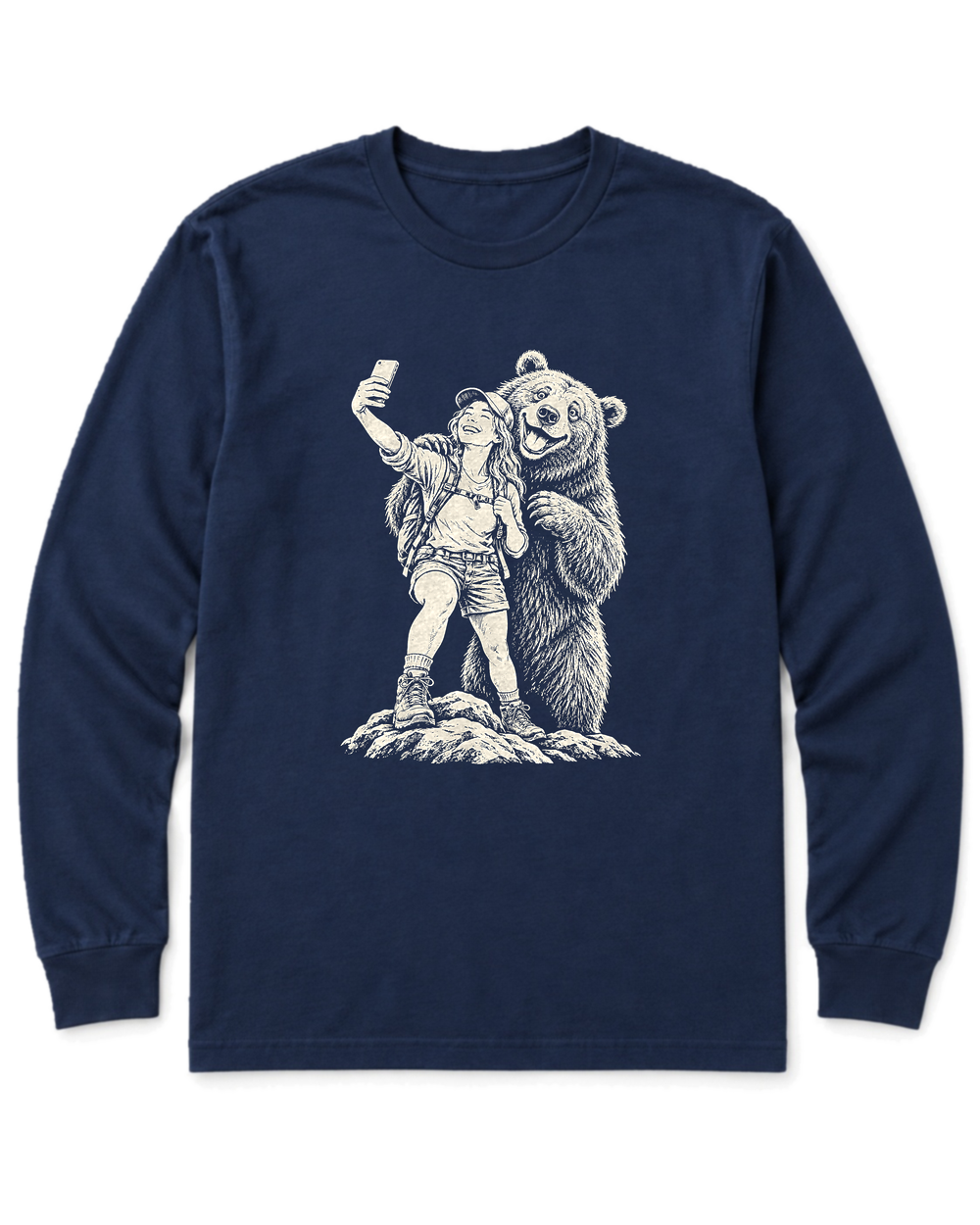 Summit Photobomb Long Sleeve Shirt - Navy