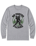 No Photos Please Long Sleeve Shirt - Sport Grey
