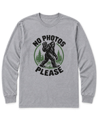 No Photos Please Long Sleeve Shirt - Sport Grey