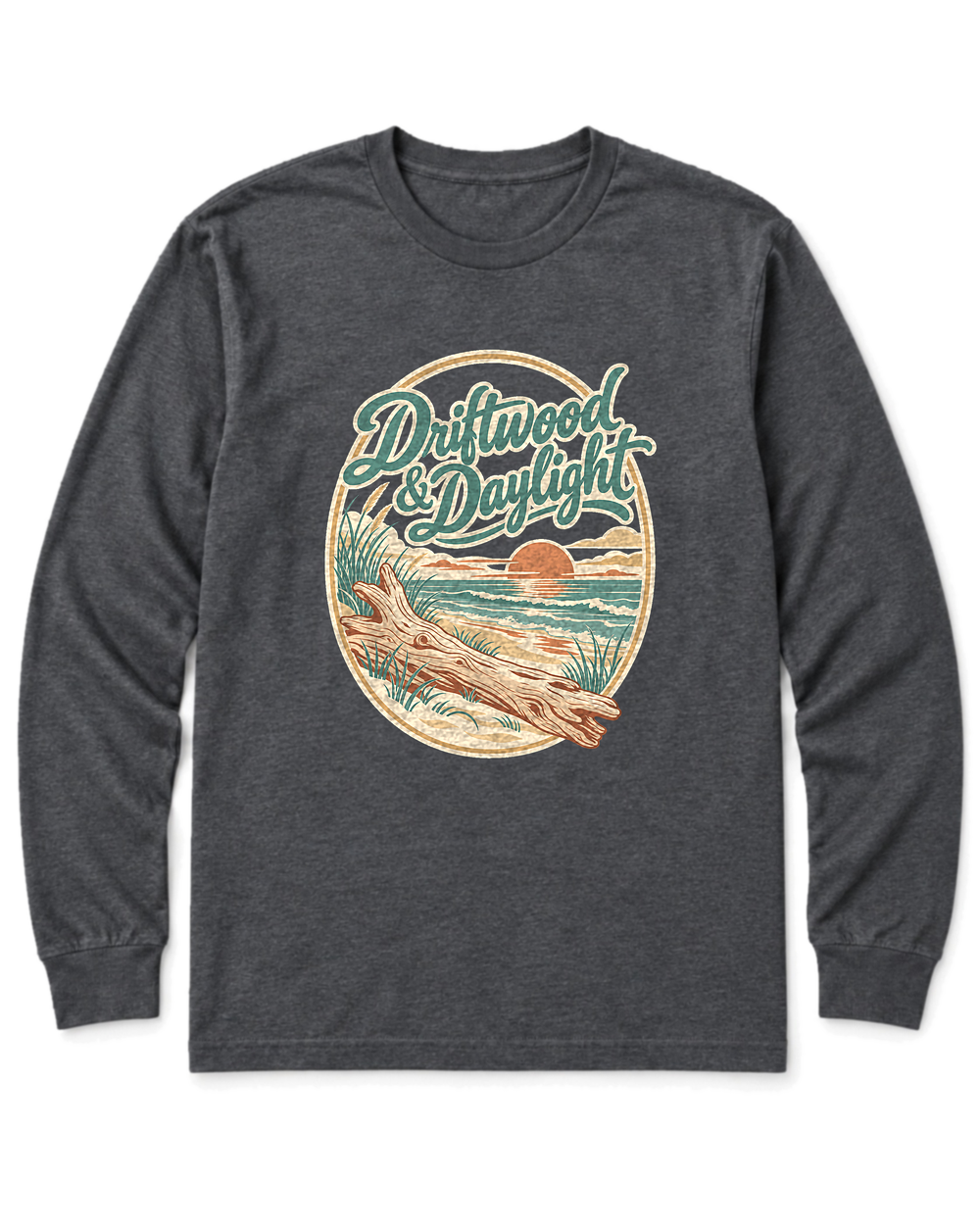 Driftwood & Daylight Long Sleeve Shirt - Dark Heather
