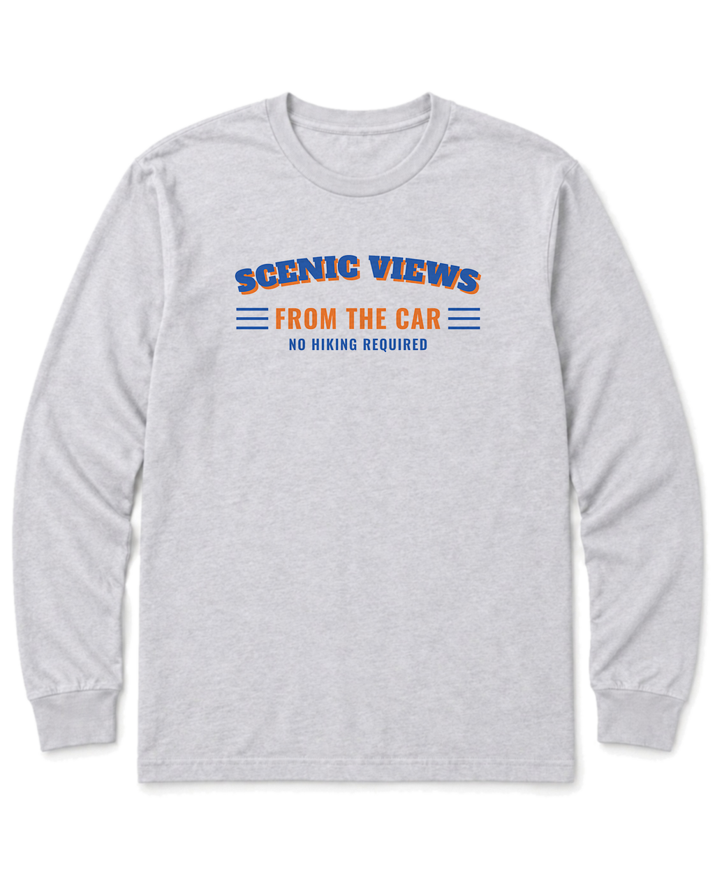 Scenic Views from the Car Long Sleeve Shirt - Ash