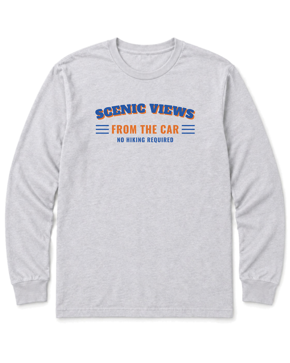 Scenic Views from the Car Long Sleeve Shirt - Ash