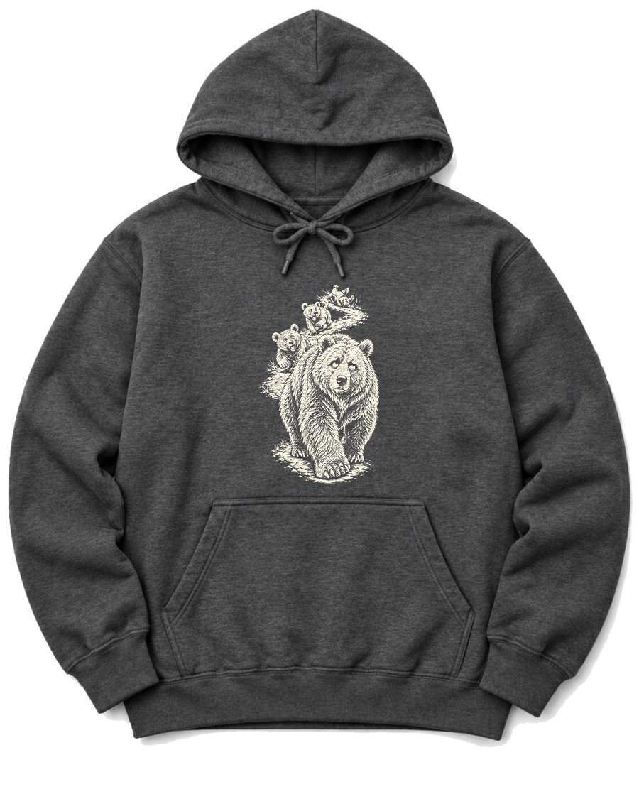 Mama Bear Hike Hoodie - Dark Heather