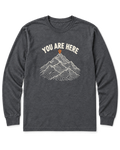 You Are Here Long Sleeve Shirt - Dark Heather