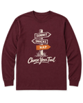 Choose Your Trail Long Sleeve Shirt - Maroon