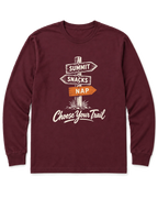 Choose Your Trail Long Sleeve Shirt - Maroon