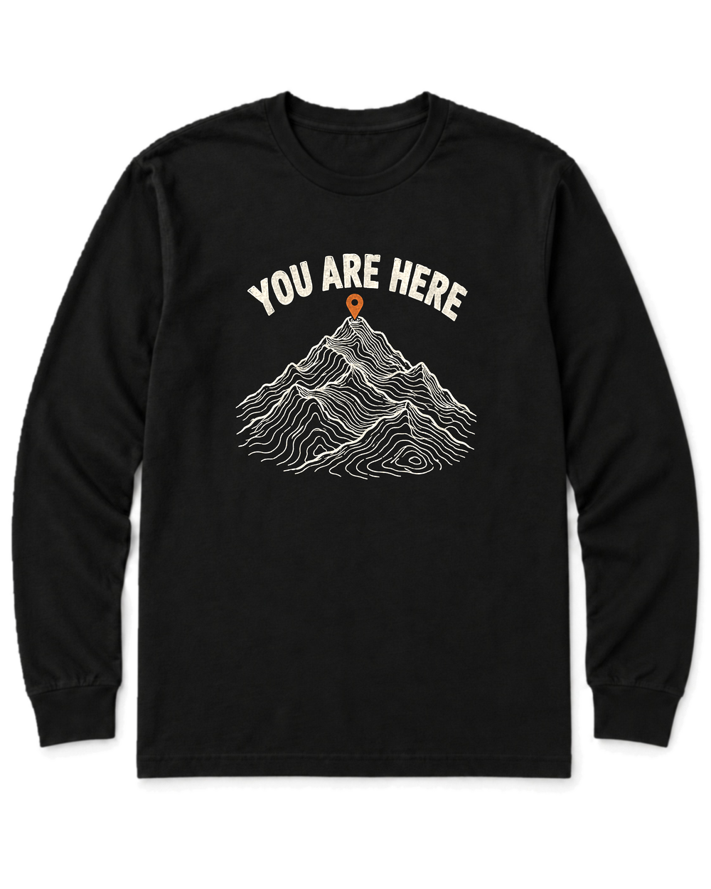 You Are Here Long Sleeve Shirt - Black