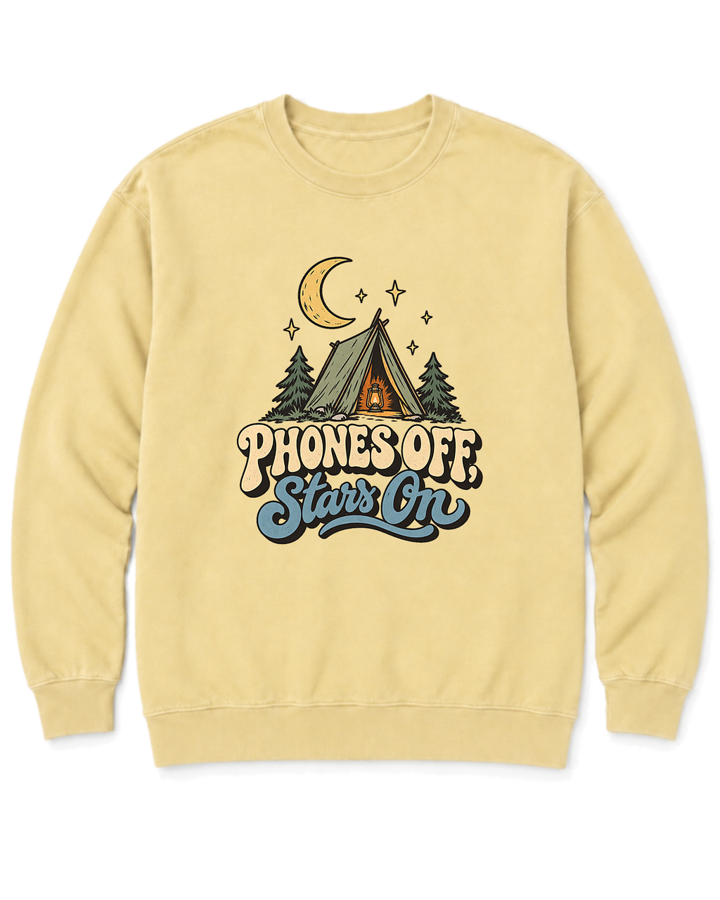 Phones Off, Stars On Sweatshirt - Butter