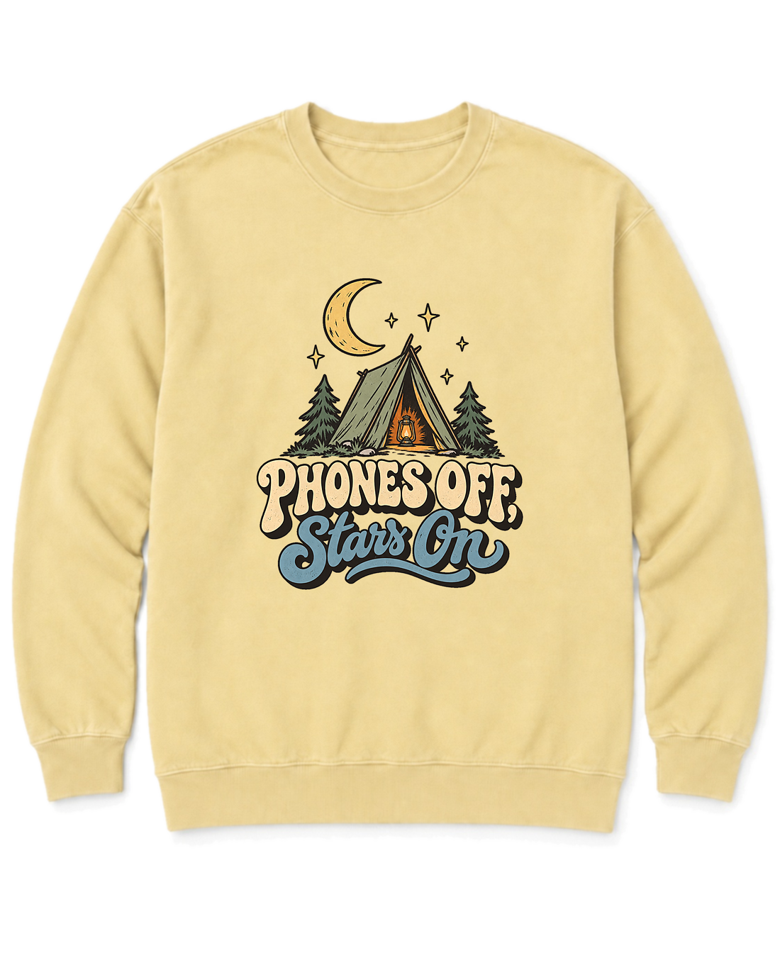 Phones Off, Stars On Sweatshirt - Butter