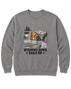 Windows Down, Tails Up Sweatshirt - Grey