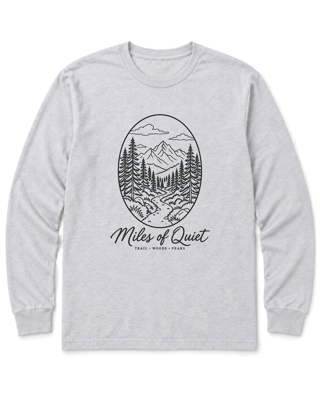 Miles of Quiet Long Sleeve Shirt - Ash