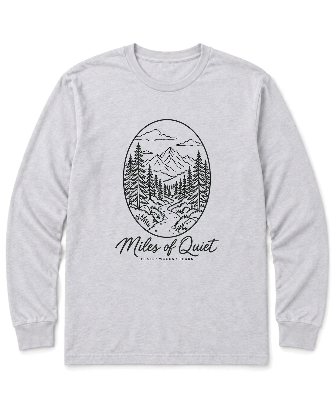 Miles of Quiet Long Sleeve Shirt - Ash