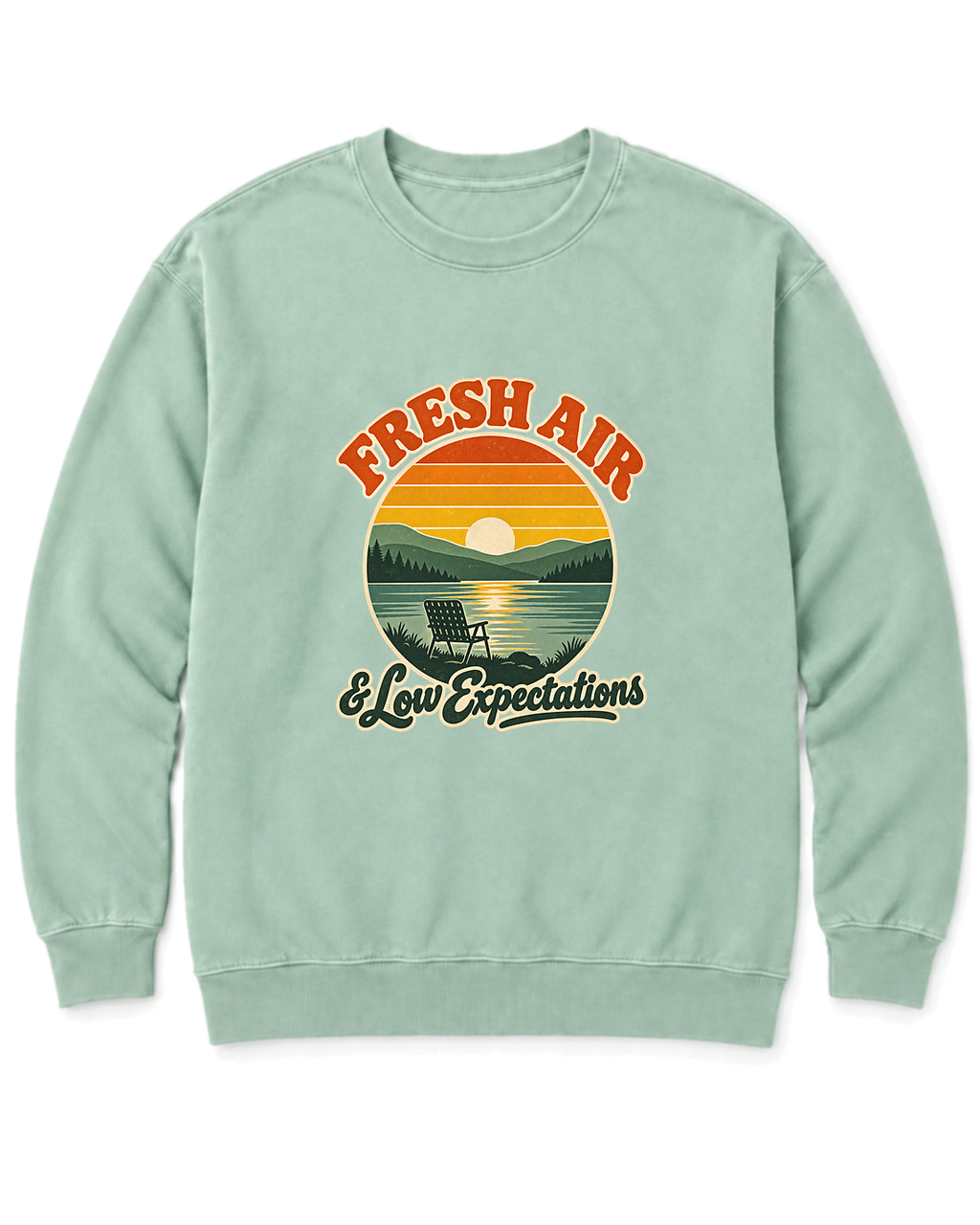 Fresh Air & Low Expectations Sweatshirt - Chalky Mint