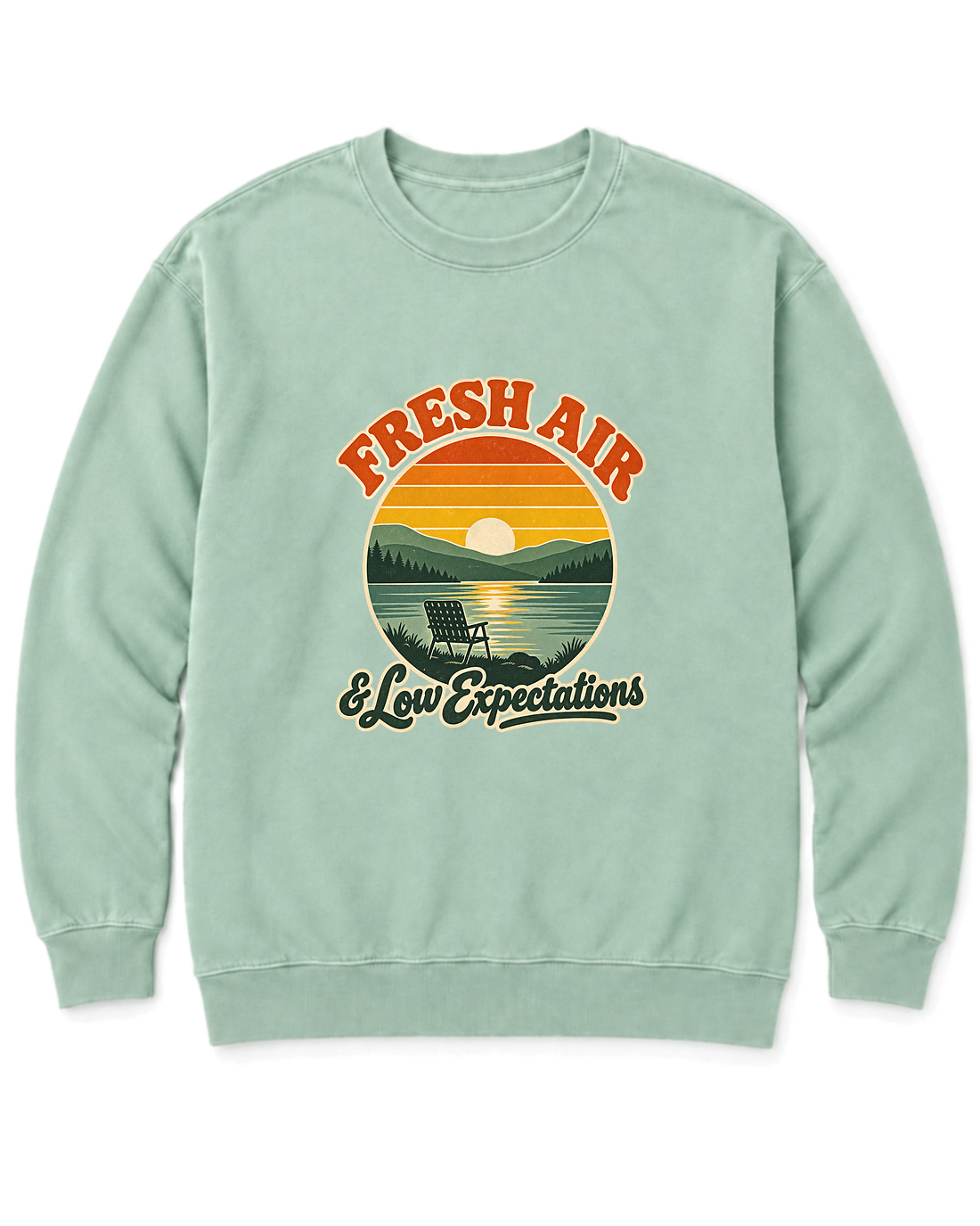 Fresh Air & Low Expectations Sweatshirt - Chalky Mint