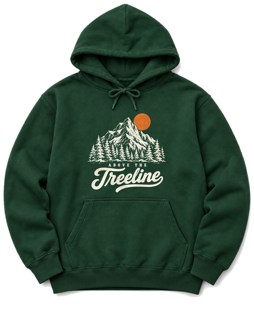 Above the Treeline Hoodie - Forest Green