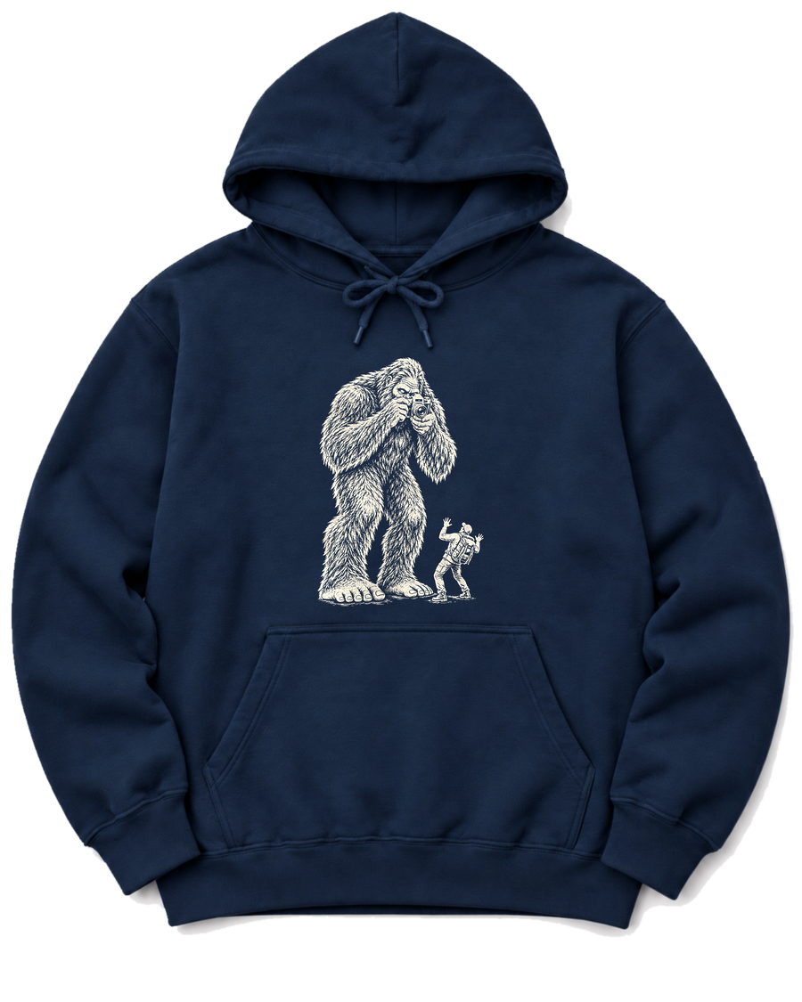 Bigfoot Photographer Hoodie - Navy
