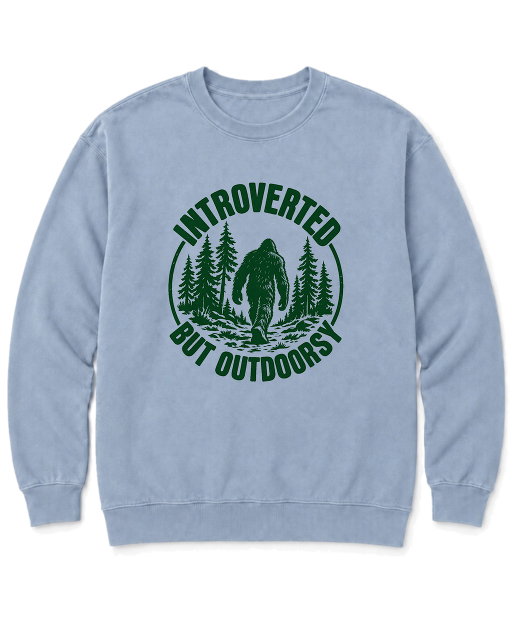 Introverted but Outdoorsy Sweatshirt - Chambray