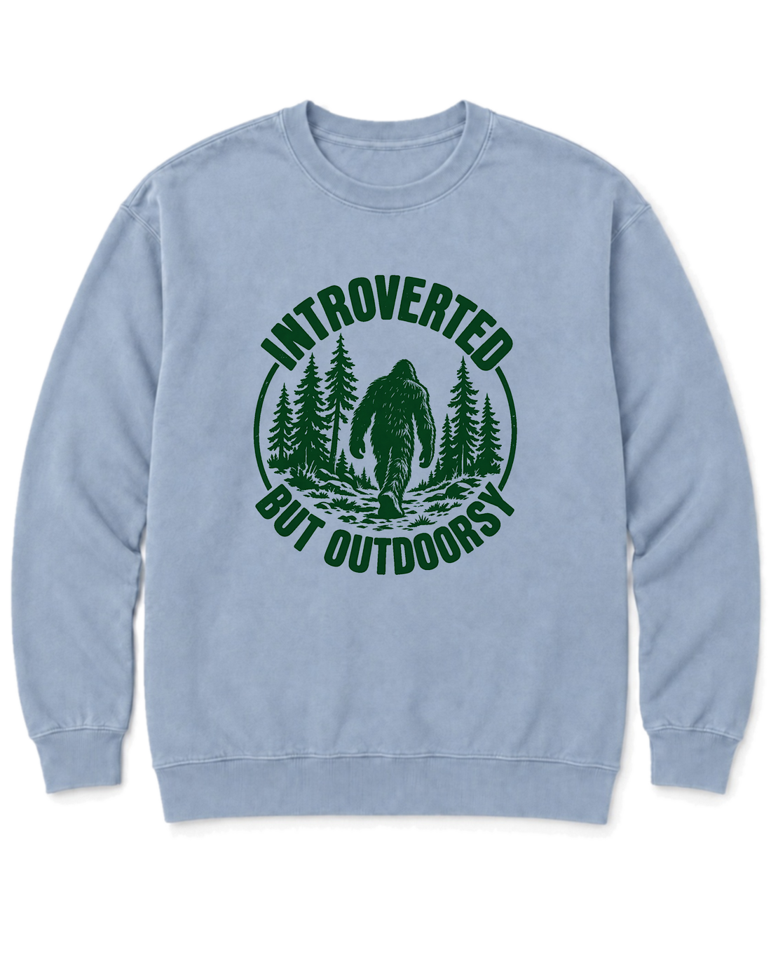Introverted but Outdoorsy Sweatshirt - Chambray