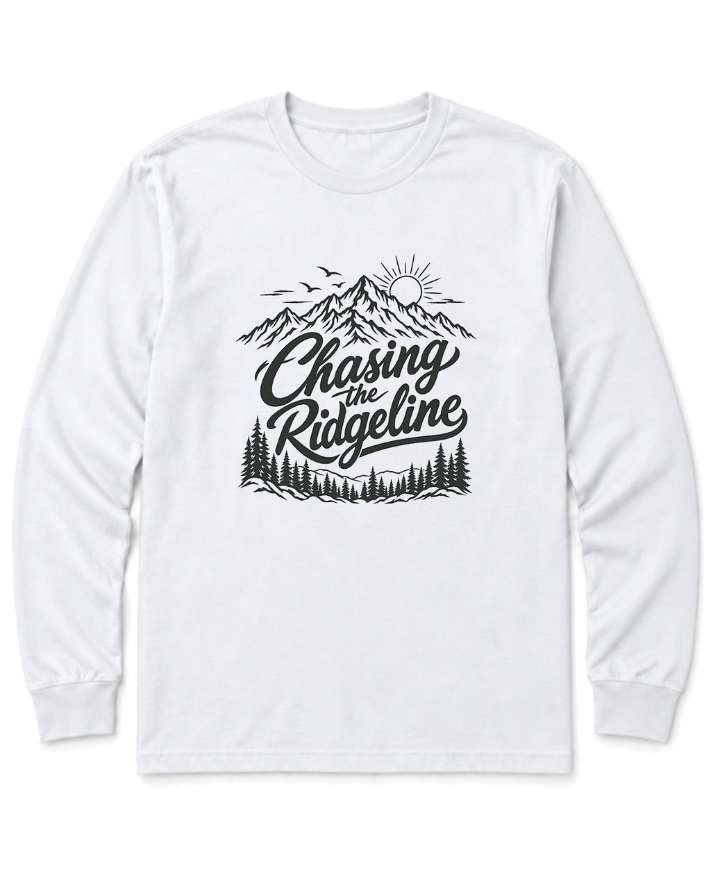 Chasing the Ridgeline Long Sleeve Shirt - White