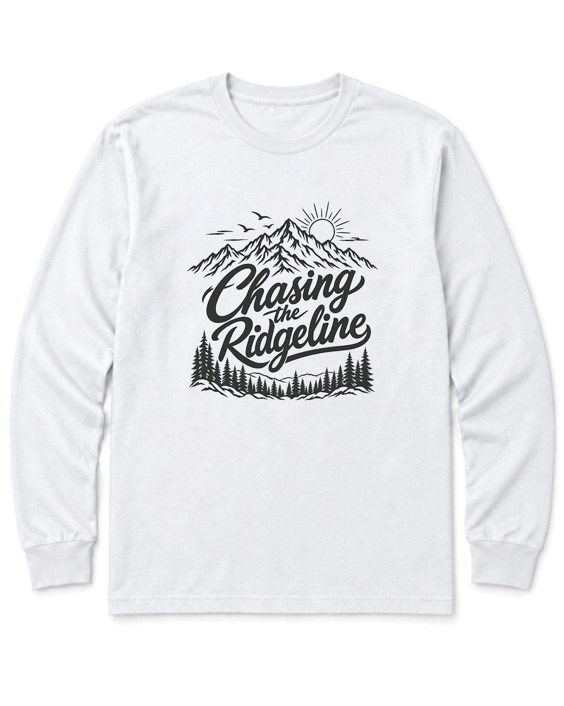 Chasing the Ridgeline Long Sleeve Shirt - White