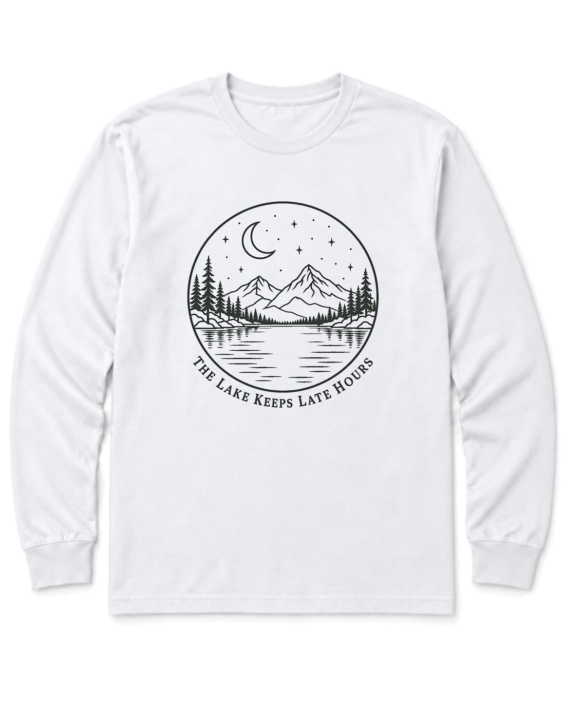 The Lake Keeps Late Hours Long Sleeve Shirt - White