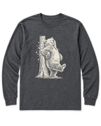 Back Scratch Bear Long Sleeve Shirt - Dark Heather