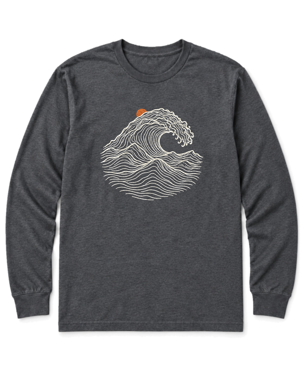 Ocean Wave Long Sleeve Shirt - Dark Heather
