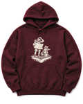 Upside-Down Map Hoodie - Maroon