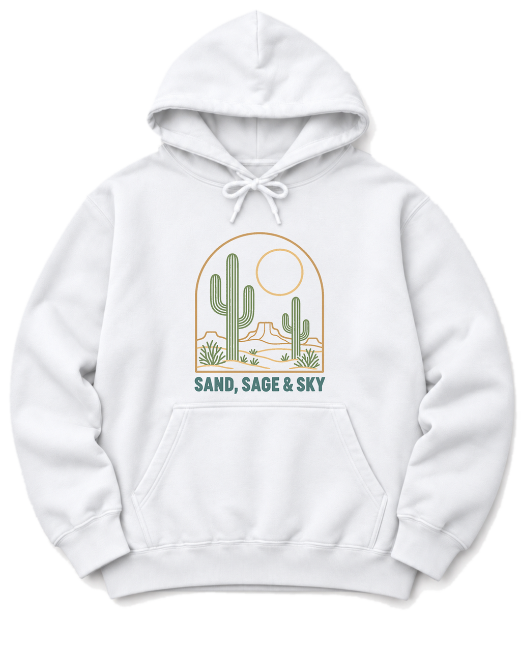 Sand, Sage & Sky Hoodie - White