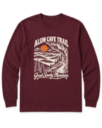 Alum Cave Trail Long Sleeve Shirt - Maroon