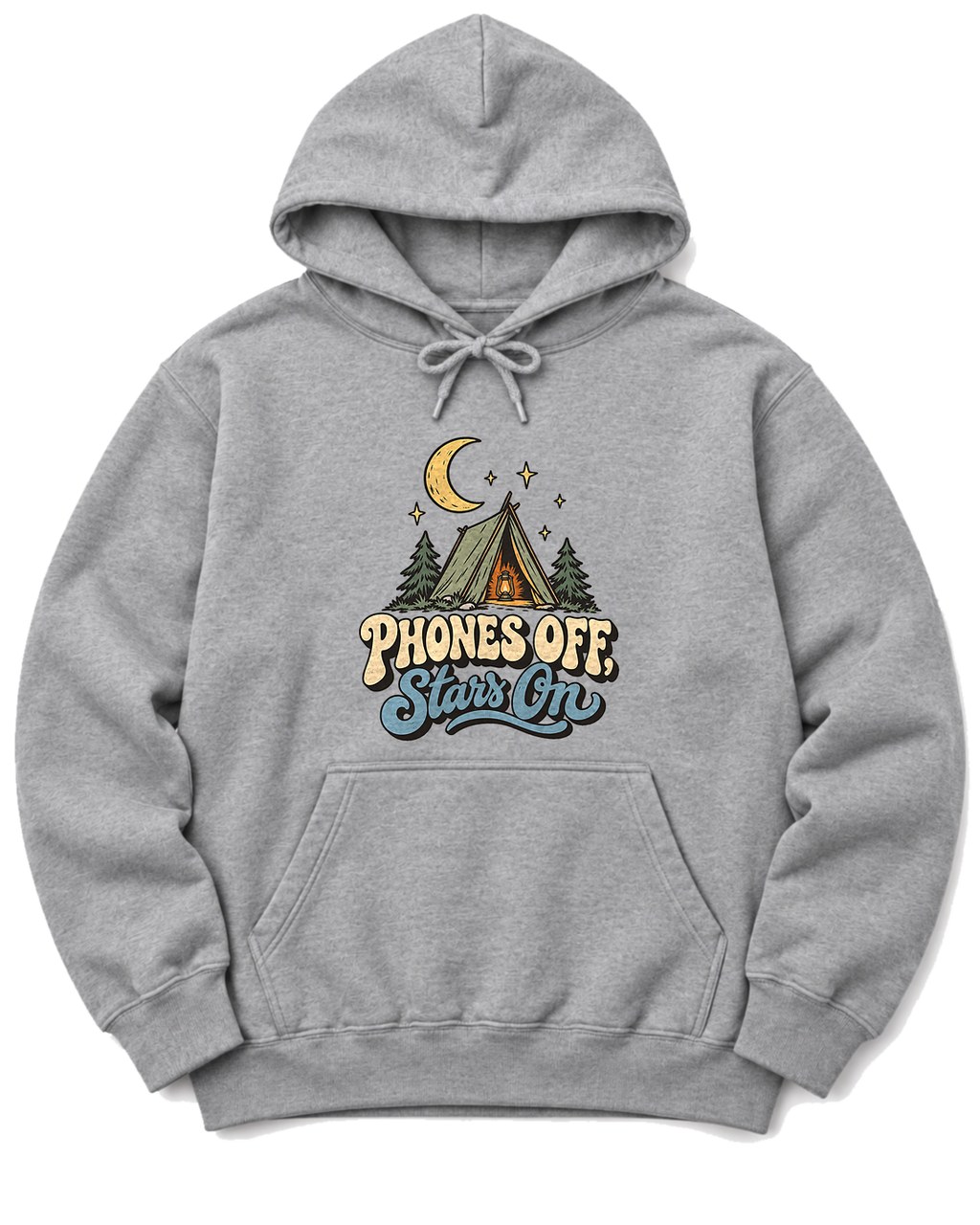 Phones Off, Stars On Hoodie - Sport Grey