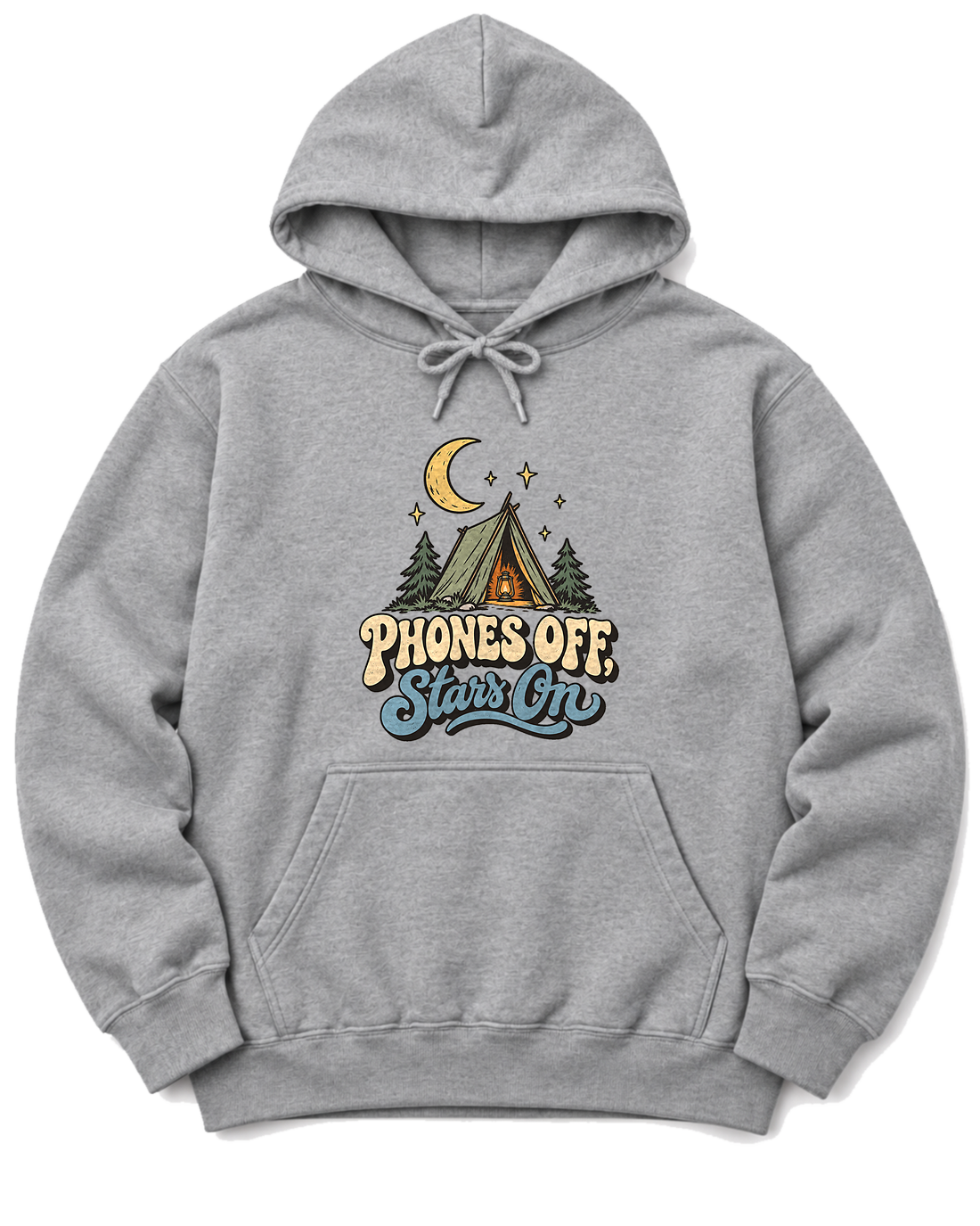 Phones Off, Stars On Hoodie - Sport Grey