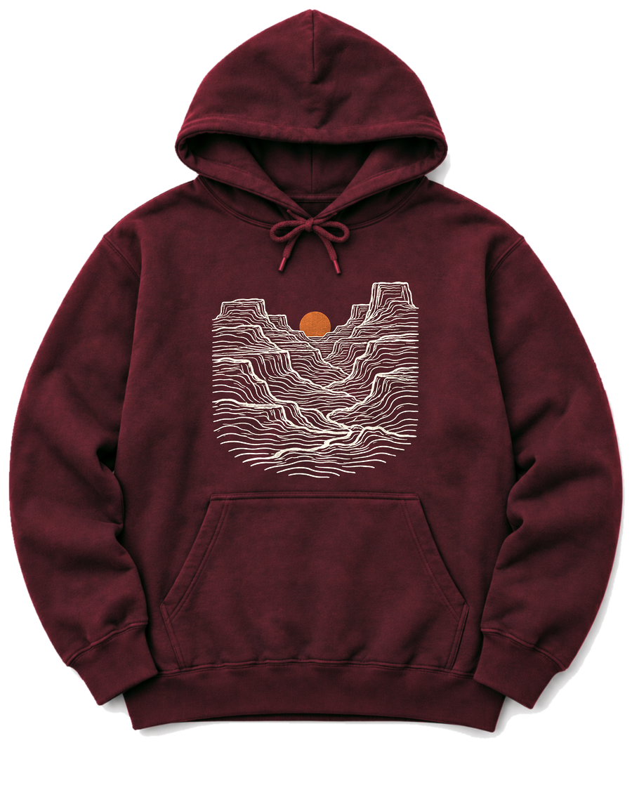 Canyon Sunset Hoodie - Maroon