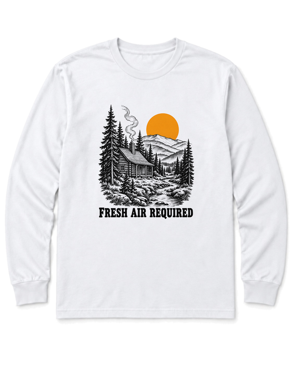 Fresh Air Required Long Sleeve Shirt - White