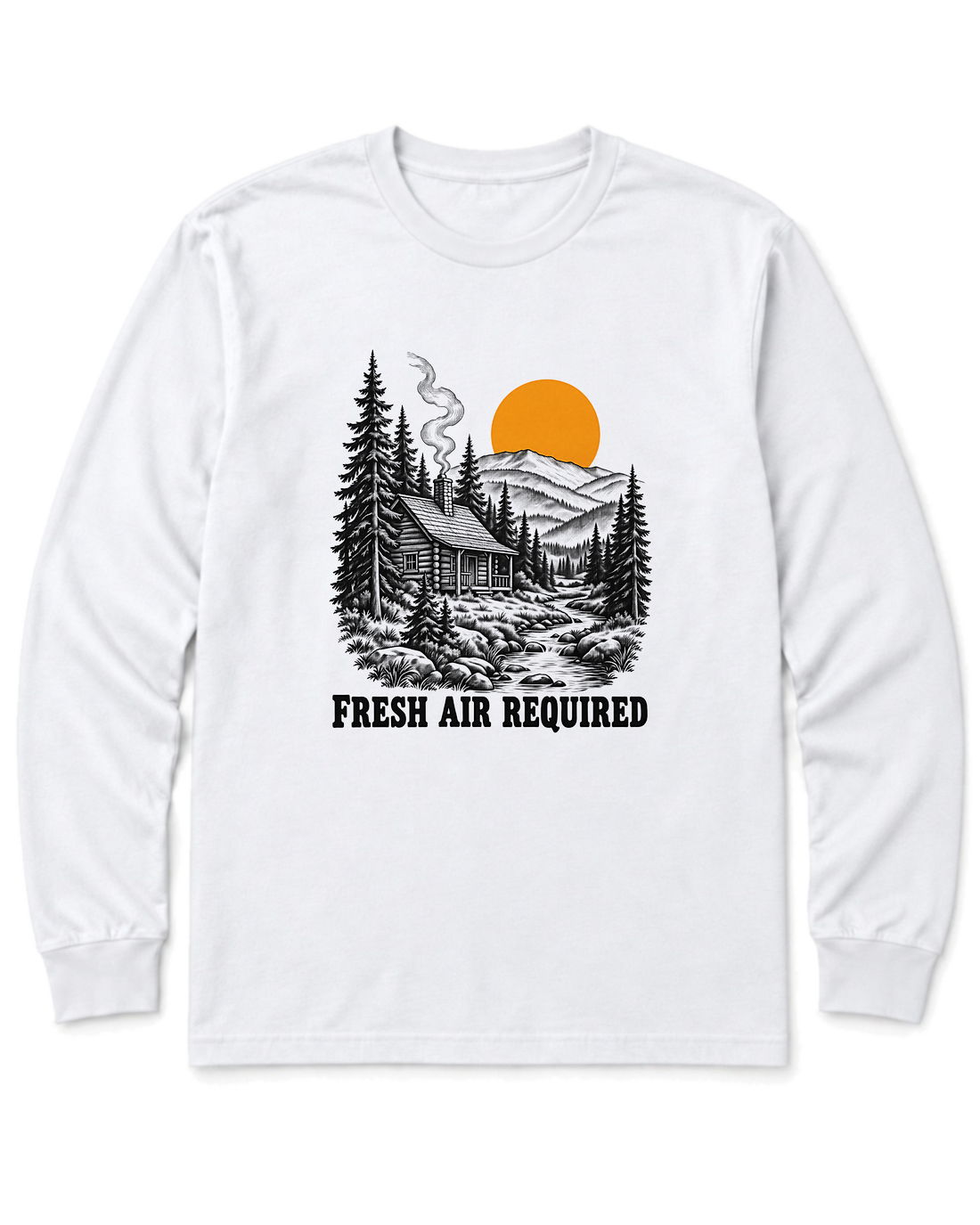 Fresh Air Required Long Sleeve Shirt - White