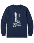 Follow the Blaze Long Sleeve Shirt - Navy
