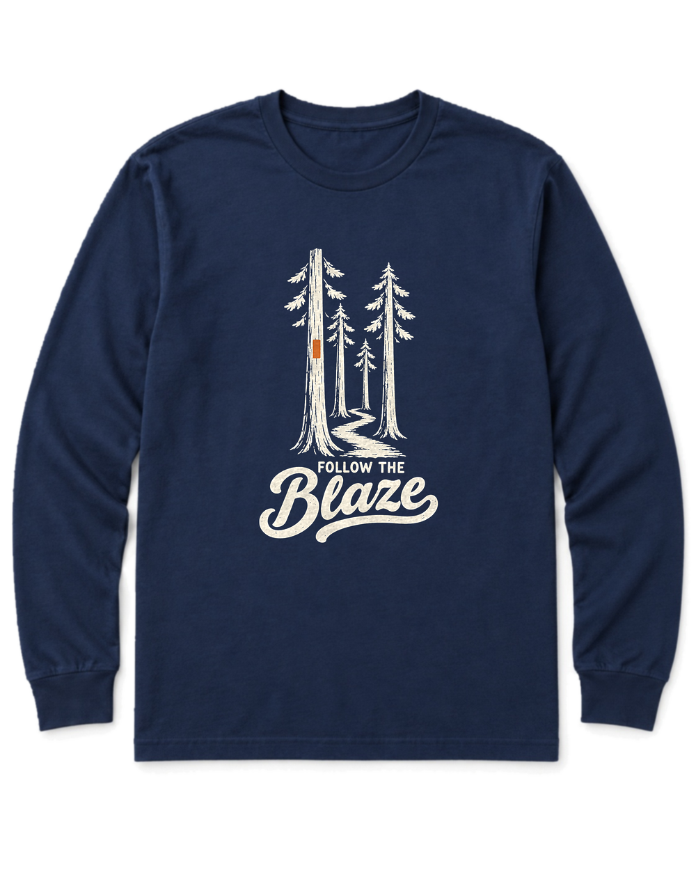 Follow the Blaze Long Sleeve Shirt - Navy