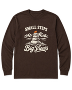 Small Steps, Big Views Long Sleeve Shirt - Dark Chocolate