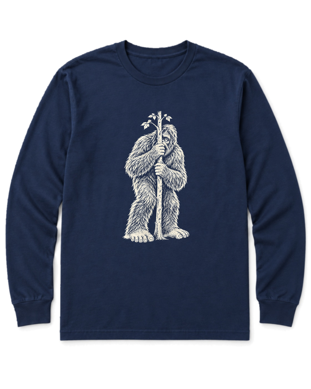 Bigfoot Hide and Seek Long Sleeve Shirt - Navy