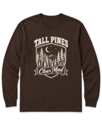 Tall Pines, Clear Mind Long Sleeve Shirt - Dark Chocolate