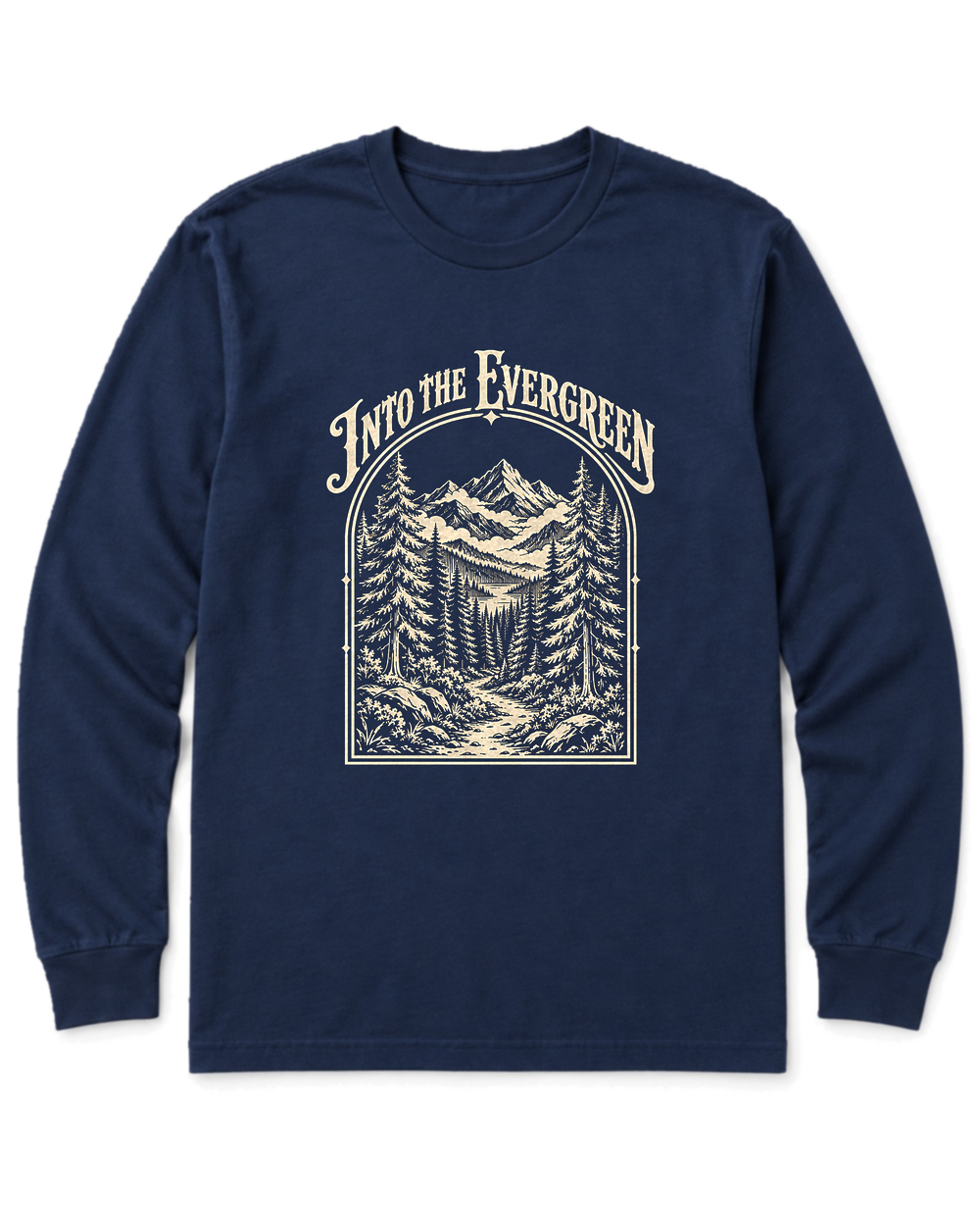 Into the Evergreen Long Sleeve Shirt - Navy