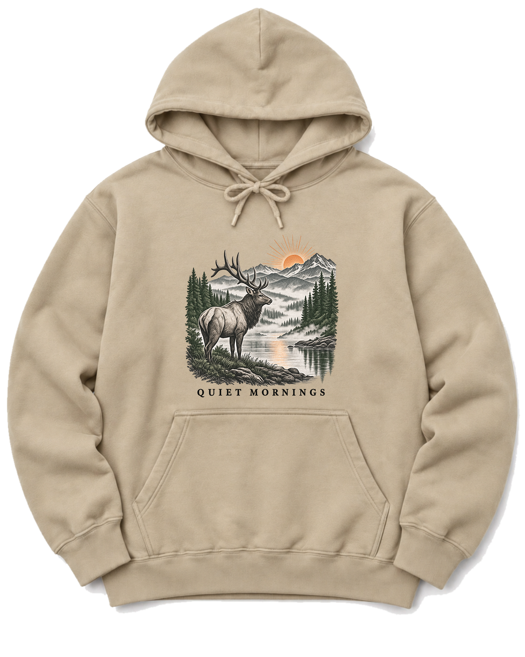 Quiet Mornings Hoodie - Sand