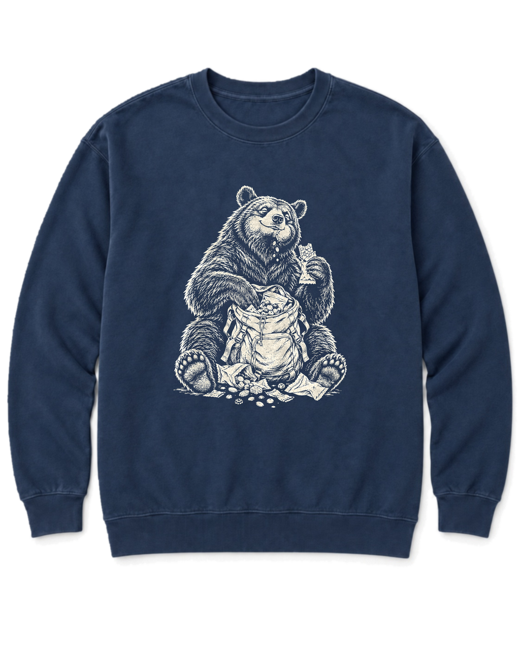 Snack Thief Bear Sweatshirt - True Navy