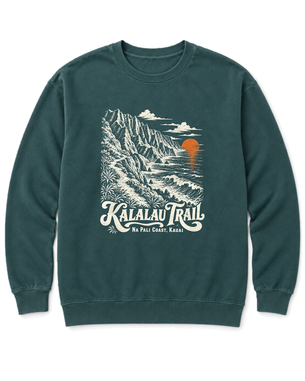 Kalalau Trail Sweatshirt - Blue Spruce