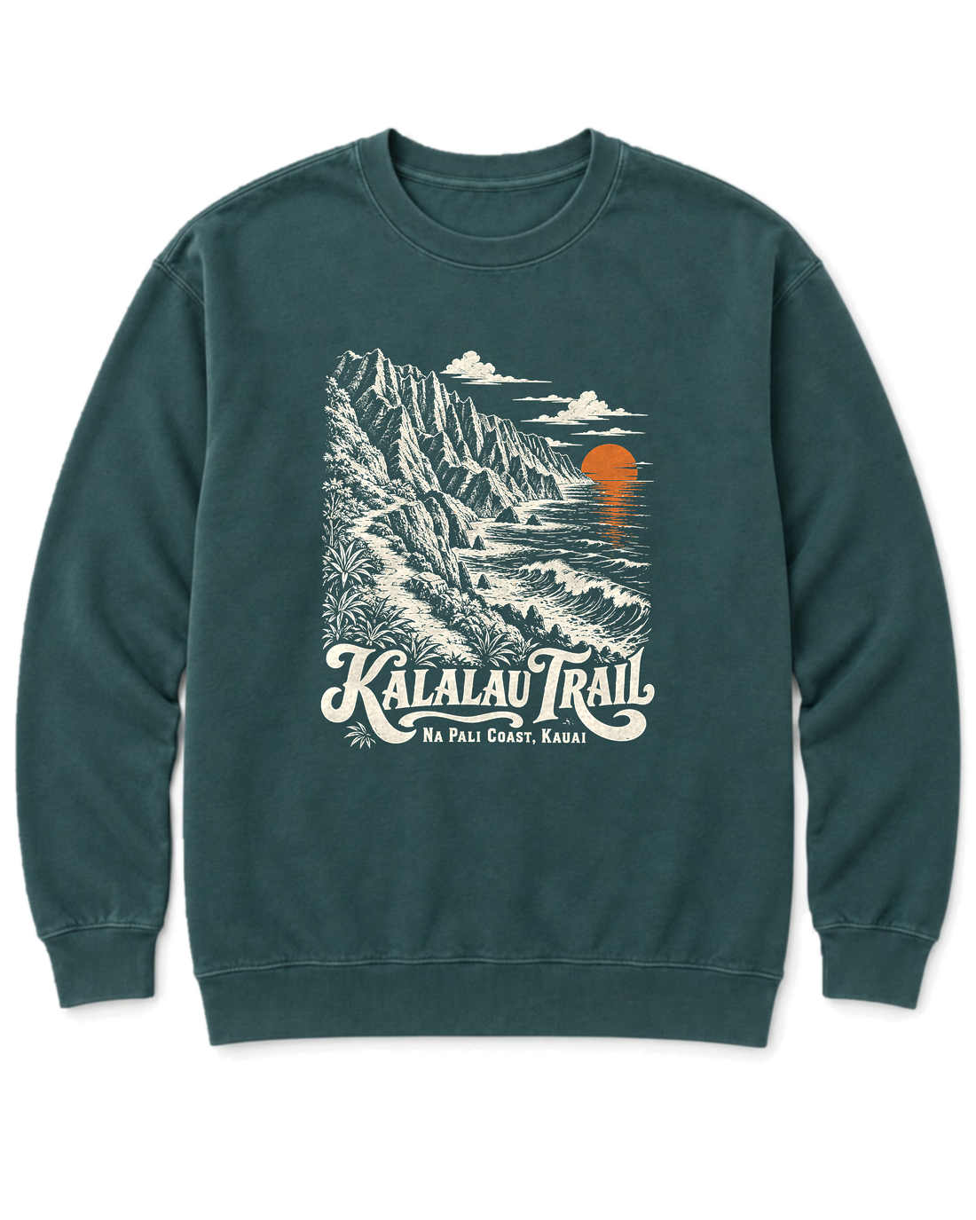 Kalalau Trail Sweatshirt - Blue Spruce